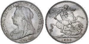 1 Crown Reino Unido de Gran Bretaña e Irlanda (1801-1922) Plata Victoria (1819 - 1901)