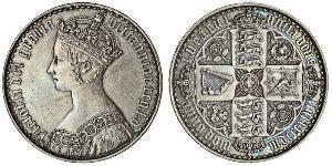 1 Crown Reino Unido de Gran Bretaña e Irlanda (1801-1922) Plata Victoria (1819 - 1901)