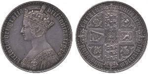 1 Crown Reino Unido de Gran Bretaña e Irlanda (1801-1922) Plata Victoria (1819 - 1901)