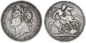 1 Crown Reino Unido de Gran Bretaña e Irlanda (1801-1922) Plata Jorge IV (1762-1830)