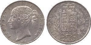 1 Crown Reino Unido de Gran Bretaña e Irlanda (1801-1922) Plata Victoria (1819 - 1901)