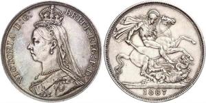 1 Crown Reino Unido de Gran Bretaña e Irlanda (1801-1922) Plata Victoria (1819 - 1901)