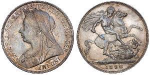 1 Crown Reino Unido de Gran Bretaña e Irlanda (1801-1922) Plata Victoria (1819 - 1901)