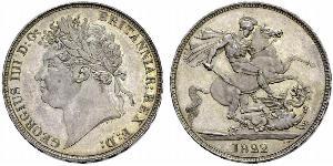 1 Crown Reino Unido de Gran Bretaña e Irlanda (1801-1922) Plata Jorge IV (1762-1830)