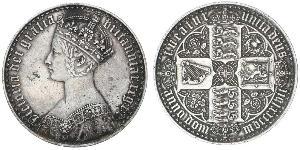 1 Crown Reino Unido de Gran Bretaña e Irlanda (1801-1922) Plata Victoria (1819 - 1901)