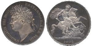 1 Crown Reino Unido de Gran Bretaña e Irlanda (1801-1922) Plata Jorge IV (1762-1830)