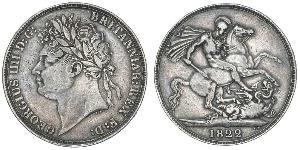 1 Crown Reino Unido de Gran Bretaña e Irlanda (1801-1922) Plata Jorge IV (1762-1830)