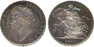 1 Crown Reino Unido de Gran Bretaña e Irlanda (1801-1922) Plata Jorge IV (1762-1830)