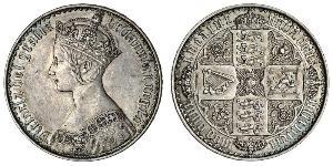 1 Crown Reino Unido de Gran Bretaña e Irlanda (1801-1922) Plata Victoria (1819 - 1901)