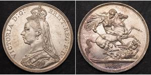 1 Crown Reino Unido de Gran Bretaña e Irlanda (1801-1922) Plata Victoria (1819 - 1901)