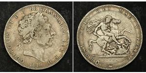 1 Crown Reino Unido de Gran Bretaña e Irlanda (1801-1922) Plata Jorge III (1738-1820)