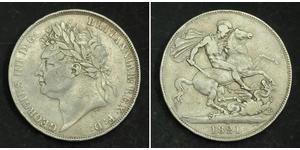 1 Crown Reino Unido de Gran Bretaña e Irlanda (1801-1922) Plata Jorge IV (1762-1830)