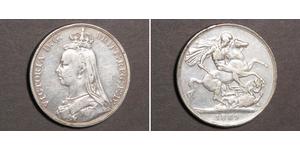 1 Crown Reino Unido de Gran Bretaña e Irlanda (1801-1922) Plata Victoria (1819 - 1901)