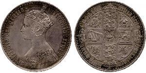 1 Crown Reino Unido de Gran Bretaña e Irlanda (1801-1922) Plata Victoria (1819 - 1901)