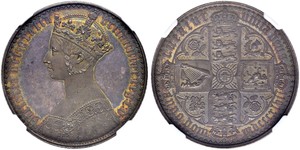 1 Crown Reino Unido de Gran Bretaña e Irlanda (1801-1922) Plata Victoria (1819 - 1901)