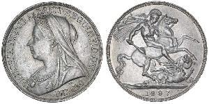 1 Crown Reino Unido de Gran Bretaña e Irlanda (1801-1922) Plata Victoria (1819 - 1901)