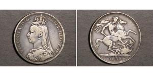 1 Crown Reino Unido de Gran Bretaña e Irlanda (1801-1922) Plata Victoria (1819 - 1901)