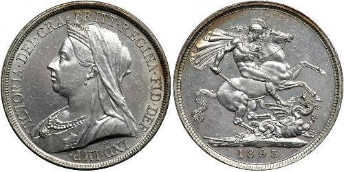 1 Crown Reino Unido de Gran Bretaña e Irlanda (1801-1922) Plata Victoria (1819 - 1901)