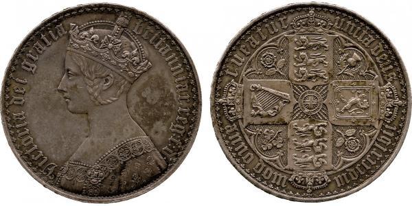 1 Crown Reino Unido de Gran Bretaña e Irlanda (1801-1922) Plata Victoria (1819 - 1901)