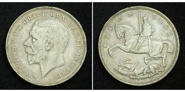 1 Crown Reino Unido de Gran Bretaña e Irlanda (1801-1922) Plata Jorge V (1865-1936)