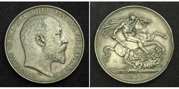 1 Crown Reino Unido de Gran Bretaña e Irlanda (1801-1922) Plata Eduardo VII (1841-1910)