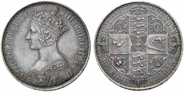 1 Crown Reino Unido de Gran Bretaña e Irlanda (1801-1922) Plata Victoria (1819 - 1901)