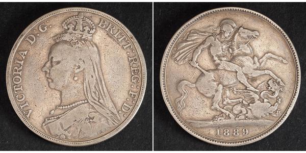 1 Crown Reino Unido de Gran Bretaña e Irlanda (1801-1922) Plata Victoria (1819 - 1901)