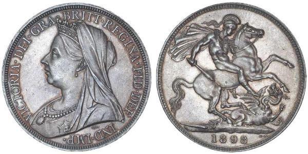 1 Crown Reino Unido de Gran Bretaña e Irlanda (1801-1922) Plata Victoria (1819 - 1901)