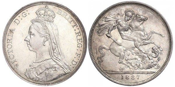 1 Crown Reino Unido de Gran Bretaña e Irlanda (1801-1922) Plata Victoria (1819 - 1901)