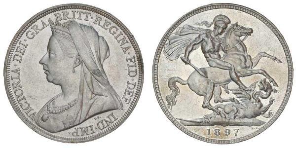 1 Crown Reino Unido de Gran Bretaña e Irlanda (1801-1922) Plata Victoria (1819 - 1901)