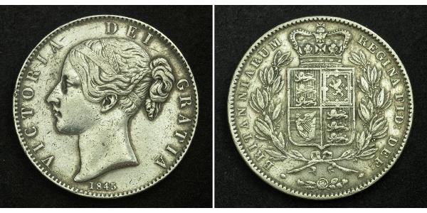 1 Crown Reino Unido de Gran Bretaña e Irlanda (1801-1922) Plata Victoria (1819 - 1901)