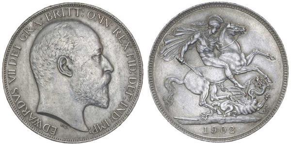 1 Crown Reino Unido de Gran Bretaña e Irlanda (1801-1922) Plata Eduardo VII (1841-1910)