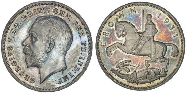 1 Crown Reino Unido de Gran Bretaña e Irlanda (1801-1922) Plata Jorge V (1865-1936)