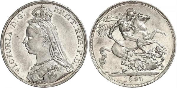 1 Crown Reino Unido de Gran Bretaña e Irlanda (1801-1922) Plata Victoria (1819 - 1901)