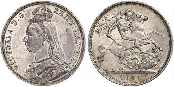 1 Crown Reino Unido de Gran Bretaña e Irlanda (1801-1922) Plata Victoria (1819 - 1901)