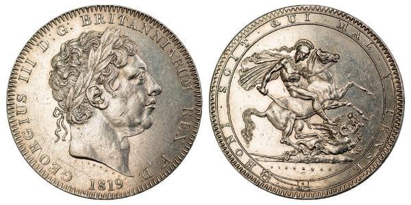 1 Crown Reino Unido de Gran Bretaña e Irlanda (1801-1922) Plata Jorge III (1738-1820)