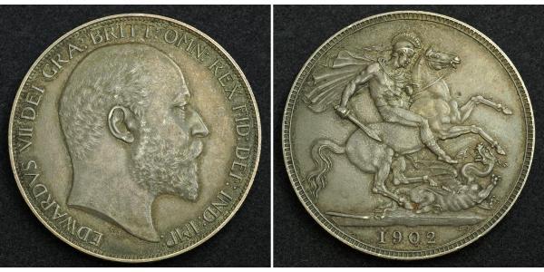 1 Crown Reino Unido de Gran Bretaña e Irlanda (1801-1922) Plata Eduardo VII (1841-1910)