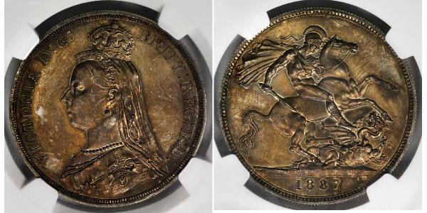 1 Crown Reino Unido de Gran Bretaña e Irlanda (1801-1922) Plata Victoria (1819 - 1901)