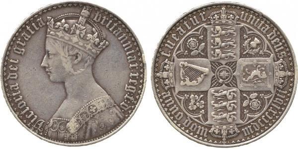 1 Crown Reino Unido de Gran Bretaña e Irlanda (1801-1922) Plata Victoria (1819 - 1901)