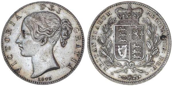1 Crown Reino Unido de Gran Bretaña e Irlanda (1801-1922) Plata Victoria (1819 - 1901)