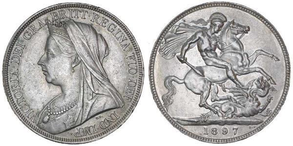 1 Crown Reino Unido de Gran Bretaña e Irlanda (1801-1922) Plata Victoria (1819 - 1901)