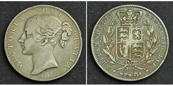1 Crown Reino Unido de Gran Bretaña e Irlanda (1801-1922) Plata Victoria (1819 - 1901)