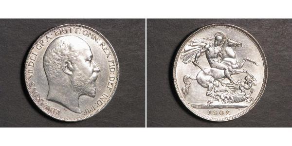 1 Crown Reino Unido de Gran Bretaña e Irlanda (1801-1922) Plata Eduardo VII (1841-1910)