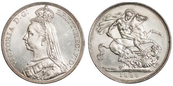 1 Crown Reino Unido de Gran Bretaña e Irlanda (1801-1922) Plata Victoria (1819 - 1901)