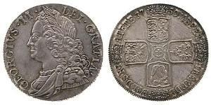 1 Crown Reino de Gran Bretaña (1707-1801) Plata Jorge II (1683-1760)