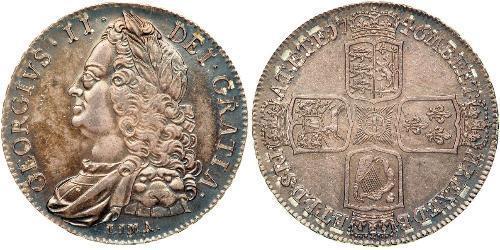 1 Crown Reino de Gran Bretaña (1707-1801) Plata Jorge II (1683-1760)