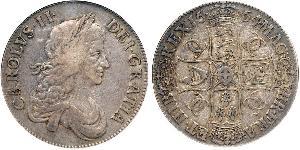 1 Crown Reino de Inglaterra (927-1649,1660-1707) Plata Carlos II (1630-1685)