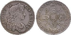 1 Crown Reino de Inglaterra (927-1649,1660-1707) Plata Carlos II (1630-1685)