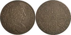 1 Crown Reino de Inglaterra (927-1649,1660-1707) Plata Carlos II (1630-1685)