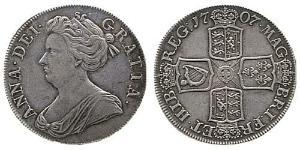 1 Crown Reino de Inglaterra (927-1649,1660-1707) Plata Ana de Gran Bretaña(1665-1714)